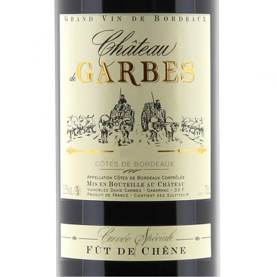 Côtes de Bordeaux Rouge – Cuvée Fût de Chêne 2021  75cl – Garbes