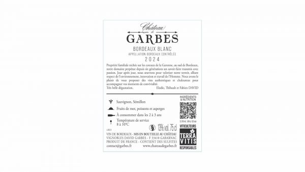 Bordeaux Dry White - Château de Garbes - 75cl - Image 3